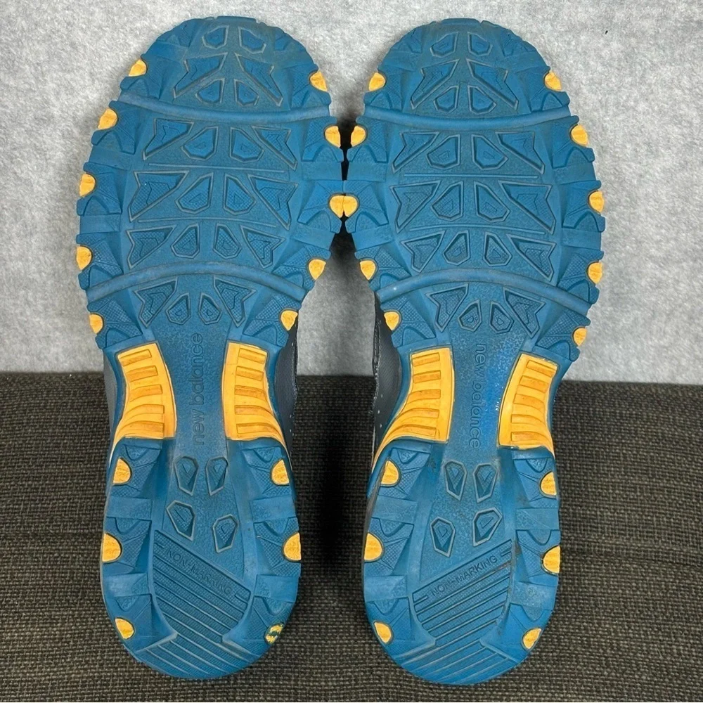 New Balance 481 V3 Trail Running Athletic Shoes-Gray/Blue/Yellow-Men Size 8.5